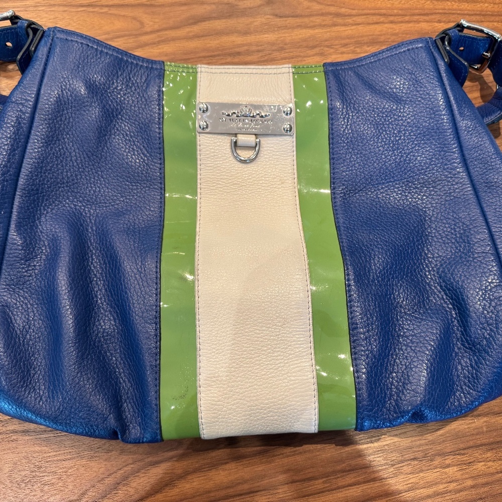 Bright Blue/ Green Shoulder Purse- My London Flat